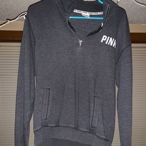 Pink grey 3/4 zip